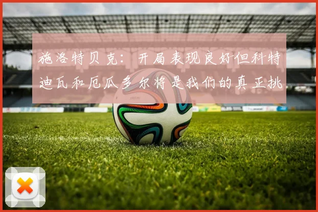 施洛特贝克：开局表现良好但科特迪瓦和厄瓜多尔将是我们的真正挑战